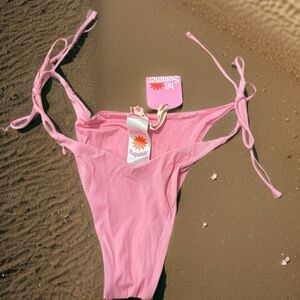 NWT Pacific Republic Pull&Bear Pink String Bikini Bottoms SZ L